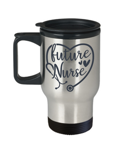 FUTURE NURSE FUNNY GIFT IDEA TRAVEL COFFEE MUG GRADUATION STUDENT RN WEEK CHRISTMAS BIRTHDAY 14 OZ