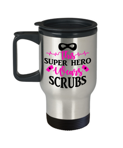 SUPER HERO FUNNY GIFT IDEA TRAVEL COFFEE MUG GRADUATION STUDENT RN WEEK CHRISTMAS BIRTHDAY 14 OZ