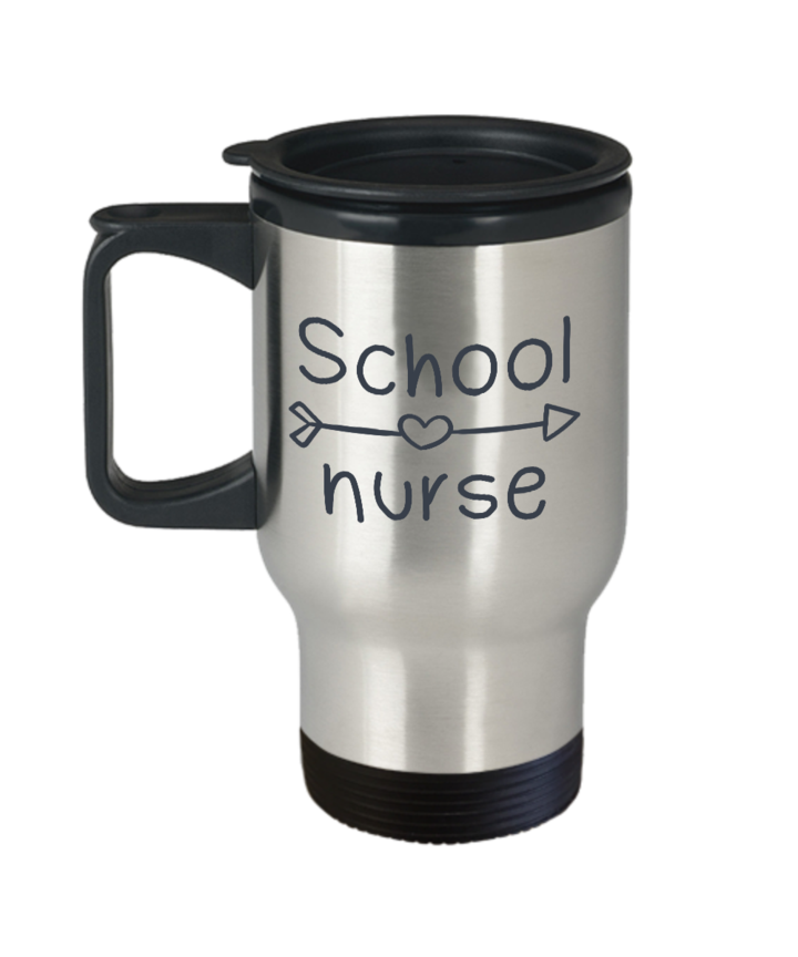 SCHOOL NURSE FUNNY GIFT IDEA TRAVEL COFFEE MUG GRADUATION STUDENT RN WEEK CHRISTMAS BIRTHDAY 14 OZ