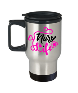 NURSE LIFE FUNNY GIFT IDEA TRAVEL COFFEE MUG GRADUATION STUDENT RN WEEK CHRISTMAS BIRTHDAY 14 OZ